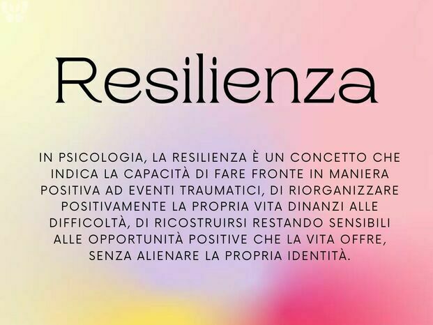 resilienza.