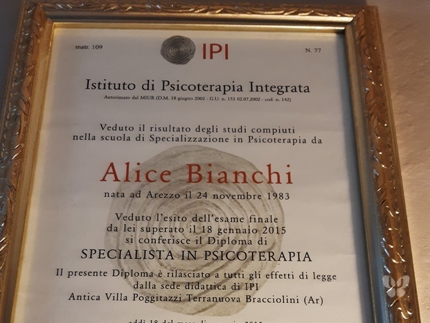 Psicoterapeuta - Dott.ssa Alice Bianchi