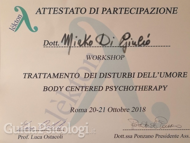 Workshop I of  Body Centered Psychotherapy 