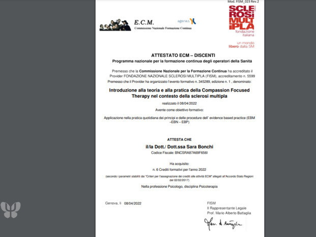 certificato Dott.ssa Bonchi 