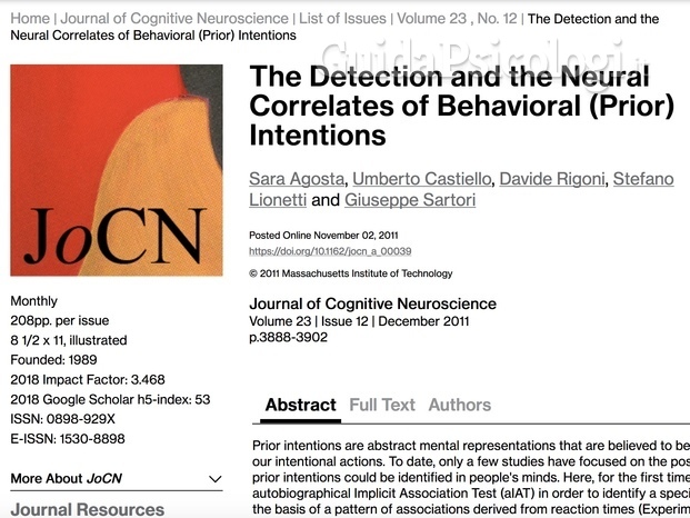 The detection and the neural correlates of behavioral (prior) intentions