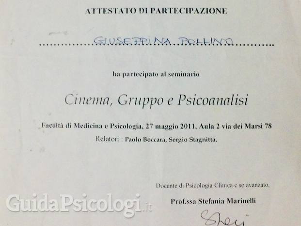 seminario Cinema, gruppo e Psicoanalisi
