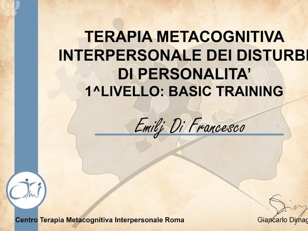 La terapia metacognitiva interpersonale dei disturbi di personalità-1° livello