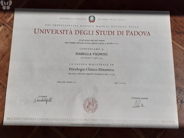 Diploma Laurea Magistrale.