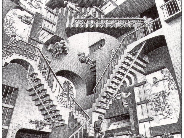 Punti di fuga prospettici, Escher