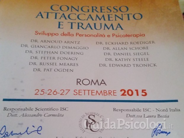 Congresso attaccamento e trauma
