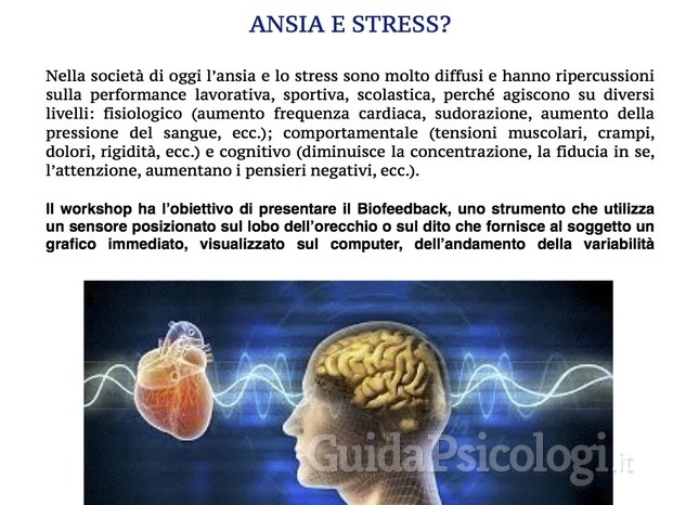 ANSIA E STRESS? BIOFEEDBACK 