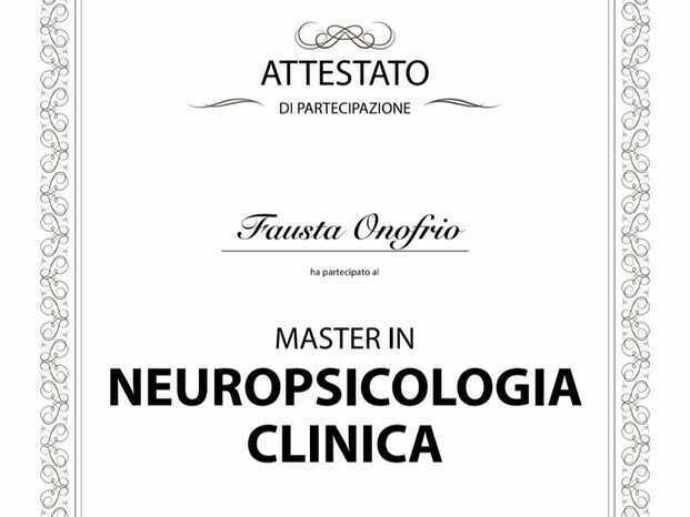 Neuropsicologia Clinica.