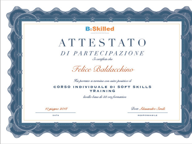 Certificato Soft Skills Trainer